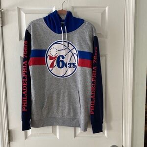 Philadelphia 76ers Gray and Blue Hoodie